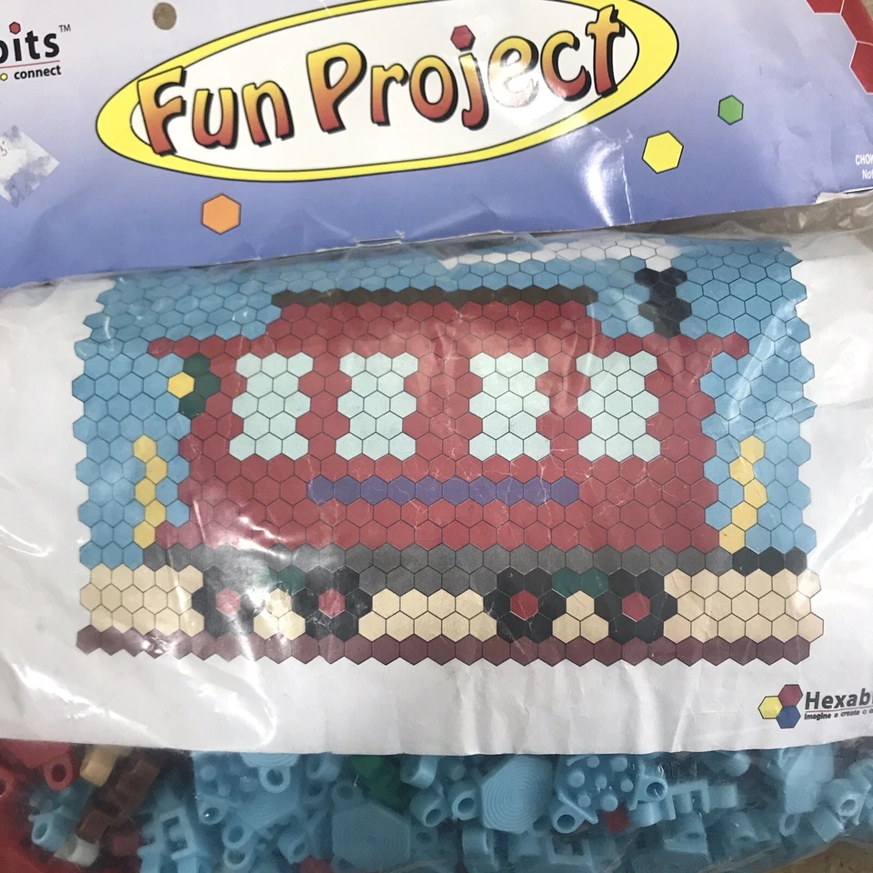 New Hexabits Train Flexible Building Tiles 2D 3D, Imagine Create Connect, NIP - Image 2 of 3