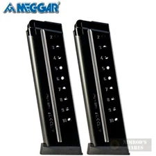 TWO Mec-Gar 1911 9mm 10-Round MAGAZINES FLUSH MGCGOV910AFC FAST SHIP