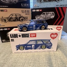 Kaido House Mini GT 1:64 Datsun 510 Wagon Blue Diecast Car Not Sealed