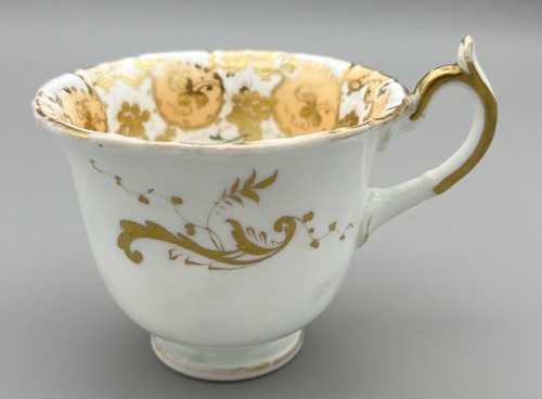 Rockingham Works Brameld Georgian Porzellan Teetasse und Untertasse floral vergoldet um 1830 - Bild 15 von 22