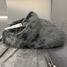 Crocs Classic Cozzzy Luxe Slipper Fur Slip On Black Size 9 Men's 11 Women's NWOB