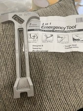 On Duty 4 in 1 Emergency Tool Gas Water Shutoff Wrench Prybar Firefighter Design