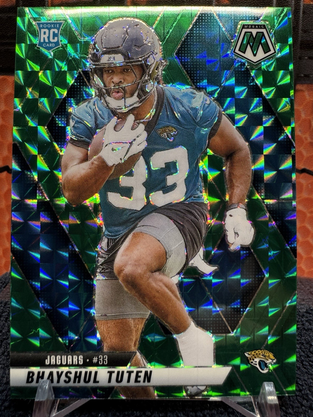 2025 Panini Mosaic BHAYSHUL TUTEN #385 RC Rookie Green Mosaic Prizm - Jaguars