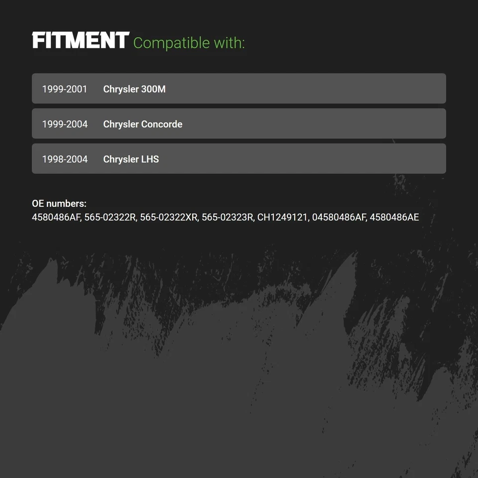 Fender Liner For Chrysler 300M 99-04 Front Passenger Side Standard Line — 第 2/2 张图片