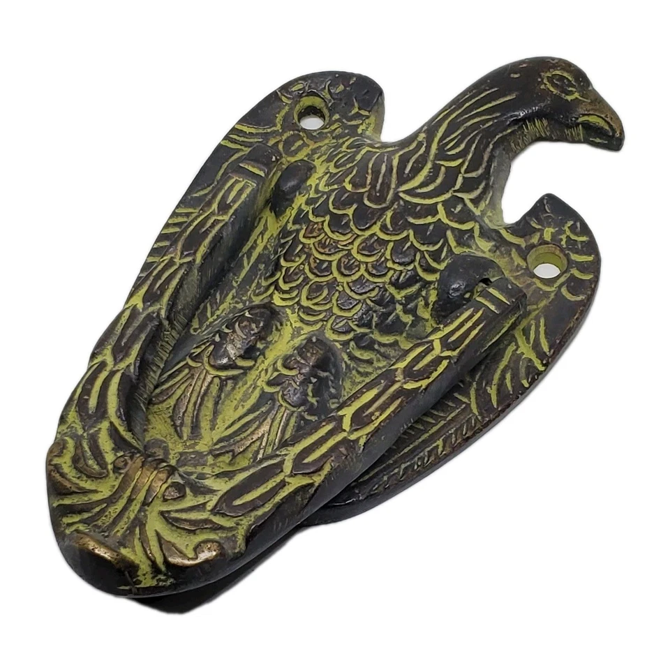 GRAN Estatuilla de Águila Rústica Estilo Antiguo de Hierro Fundido Llamador de Puerta  Foto 3 de 4