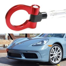Red Track Racing Style Tow Hook Ring For 2016-up Porsche 718 Boxstercayman