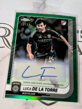 2025 Topps Chrome MLS Auto Luca De La Torre 🇺🇸 💚 Refractor /99 Charlotte FC ⚽