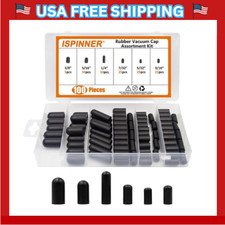 100 PCS CARBURETOR VACUUM RUBBER CAP PLUG ASSORTMENT KIT INTAKE VACUUM LINES
