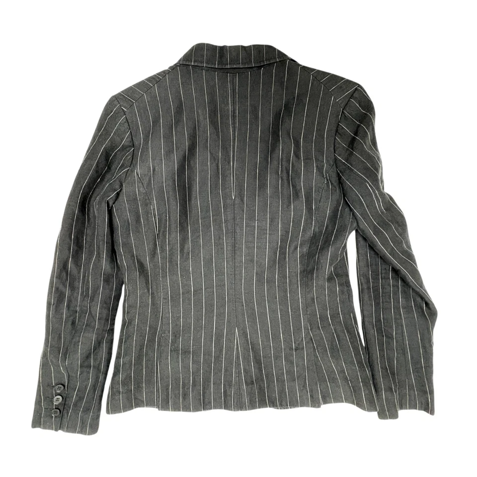 blazer H&M vintage 8 lino negro eduardiano steampunk academia indie Y2K preppy Foto 3 de 4