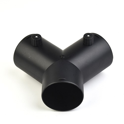 Duct Splitter Outlet Connector 75mm Black W/ Regulator Flap Valve Y Branch - Picture 9 of 12
