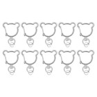 Bears Porte-Clés 10Pcs mousqueton vis argenté pour sacs
