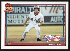1991 Topps Traded Gray Card Stock Todd Greene Rookie Card (RC) #50T - Team USA. rookie card picture