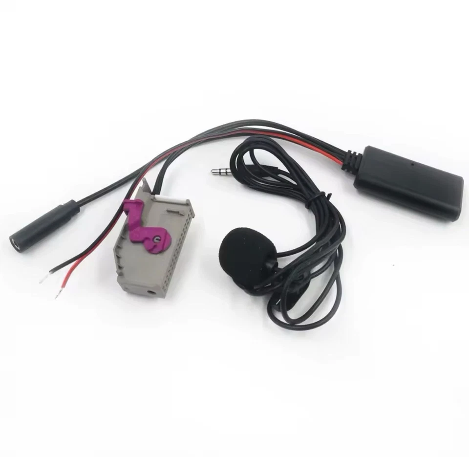 Adaptateur Bluetooth 5.0 + Micro pour AUDI A3 A4 A6 A8 TT R8 RNS-E 12V 32PIN + - Photo 1/4