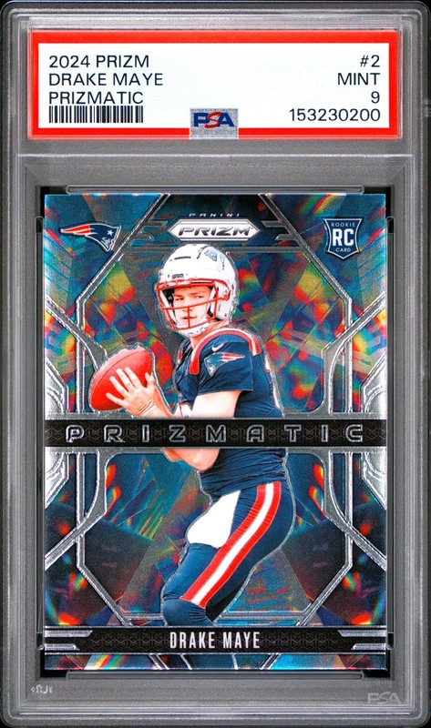 2024 PANINI PRIZM PRIZMATIC #2 DRAKE MAYE ROOKIE RC PSA 9
