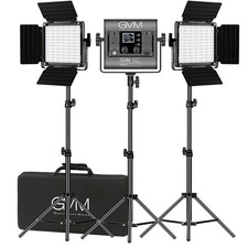 GVM 800D-RGB LED Studio 3-Video Light Kit