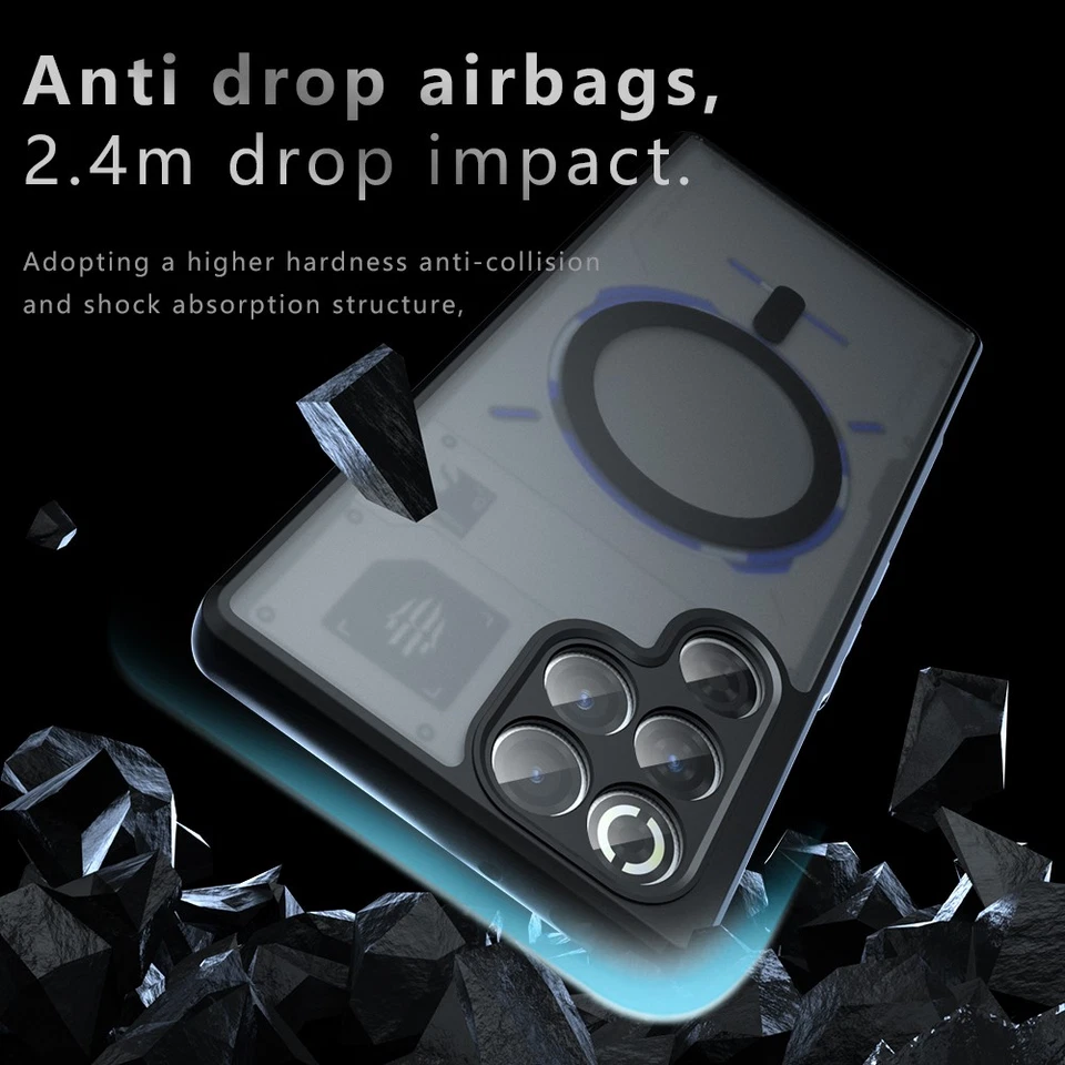 Capa acrílica translúcida carregamento sem fio para ZTE nubia RedMagic 11 Pro+ - Imagem 4 de 4