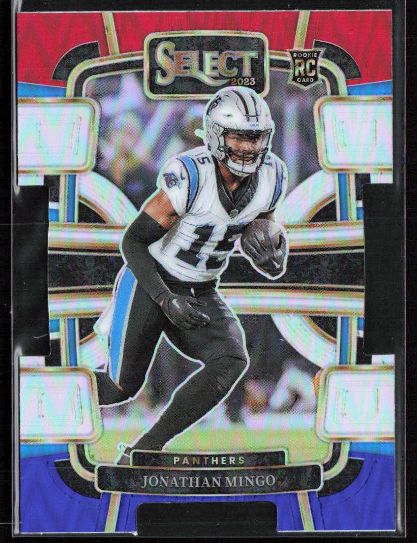 2023 Panini Select #16 Jonathan Mingo Red and Blue Prizms Die Cuts