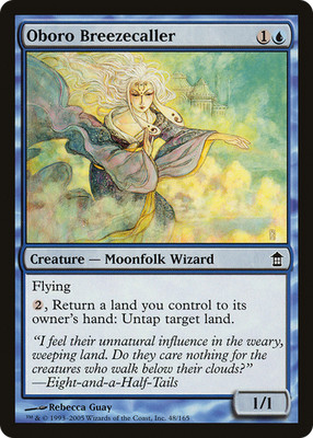 Oboro Breezecaller #48 (Damaged) Saviors of Kamigawa SOK Magic MTG