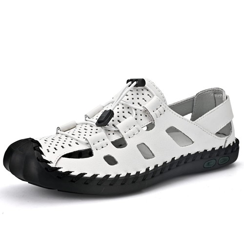 Mens Closed Toe Sandals For Men Flip Flops Men's Dress Leather Fisherman Summ... - Picture 7 of 7