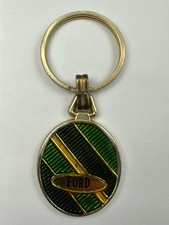 Vintage Ford Motor Cars Gold Tone Mid Century Modern Style Modern Keychain
