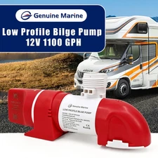 Genuine Bilge Pump Automatic Boat Marine Water Pump Low Profile 12V 1100GPH