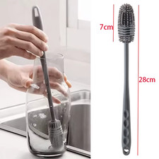 Long Handle Cup Brush,Kitchen Glass Bottle Cleaning Brush,Milk Bottle Tea Cup Sc