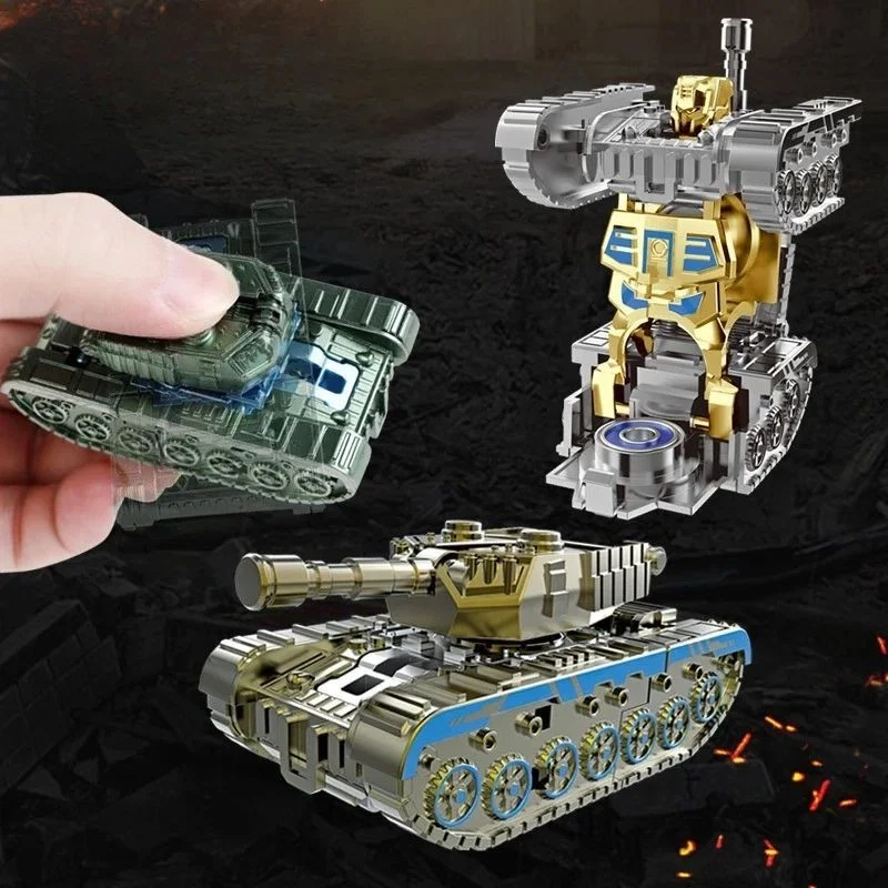 Robot de deformación giratorio inquieto mecánico tanque simulado EDC juguete de alivio de estrés Foto 2 de 4