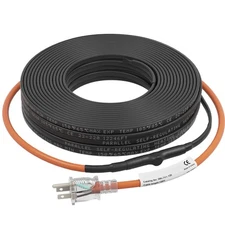 Uimoso Self-Regulating Pipe Heating Cable 5W/ft w/ Built-in Thermostat 120 Feet