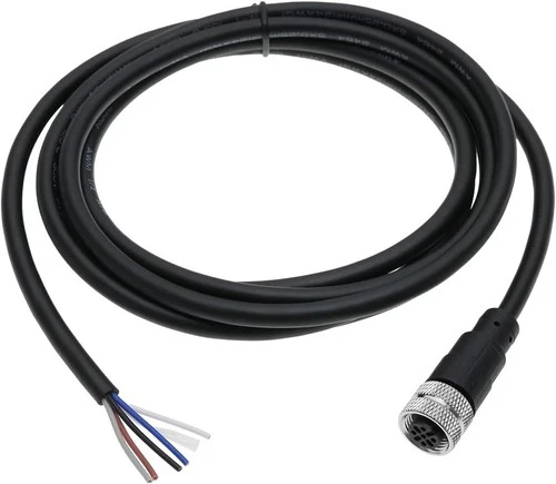 6.6ft M12 Female Straight 5 Pin Aviation Connector Socket Electrical Cable 2M