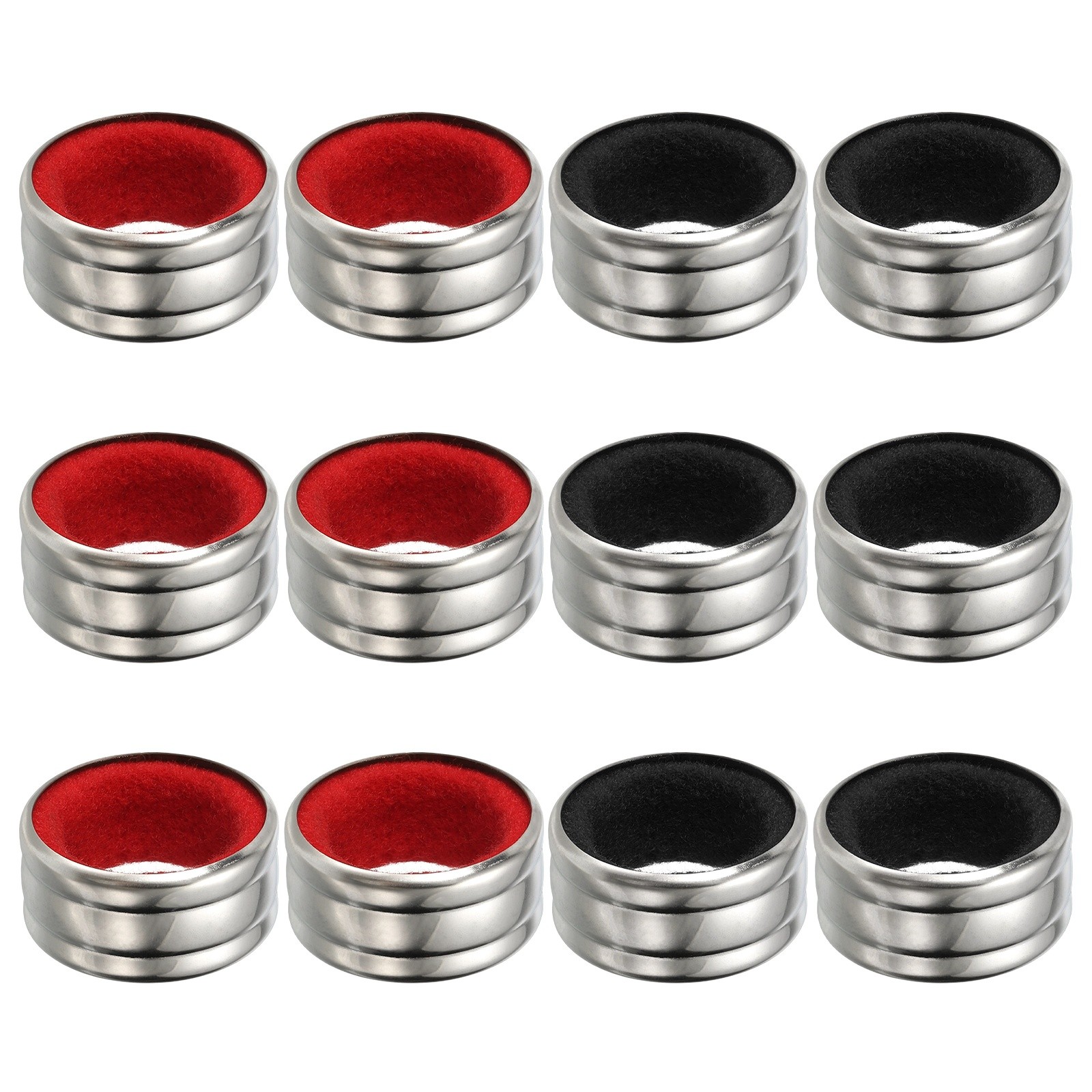 12 Pcs Wine Bottle Collars for Home Beverage, Black/Red (Ordinary&Flannel)