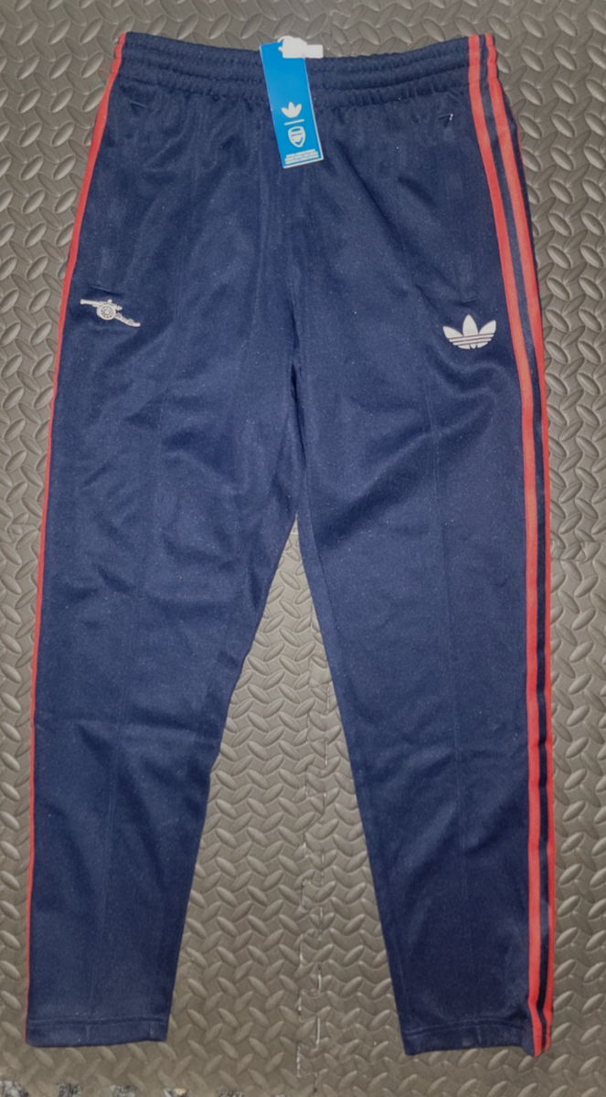 NEW MENS ADIDAS ORIGINALS ARSENAL FOOTBALL CLUB TRACK PANTS ~SIZE