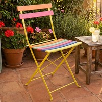 Gartenstuhl Klappstuhl Bistrostuhl MöBel Stuhl Mehrfarbig Klappbar H 77,5 Cm
