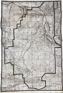 Camp Roberts Vintage Military Base Map California Topographical Tactical Camp