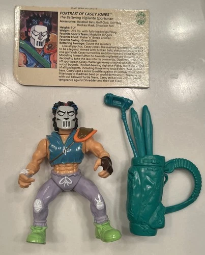 Vintage TMNT Teenage Mutant Ninja Turtles 1989 CASEY JONES 100% COMPLETE