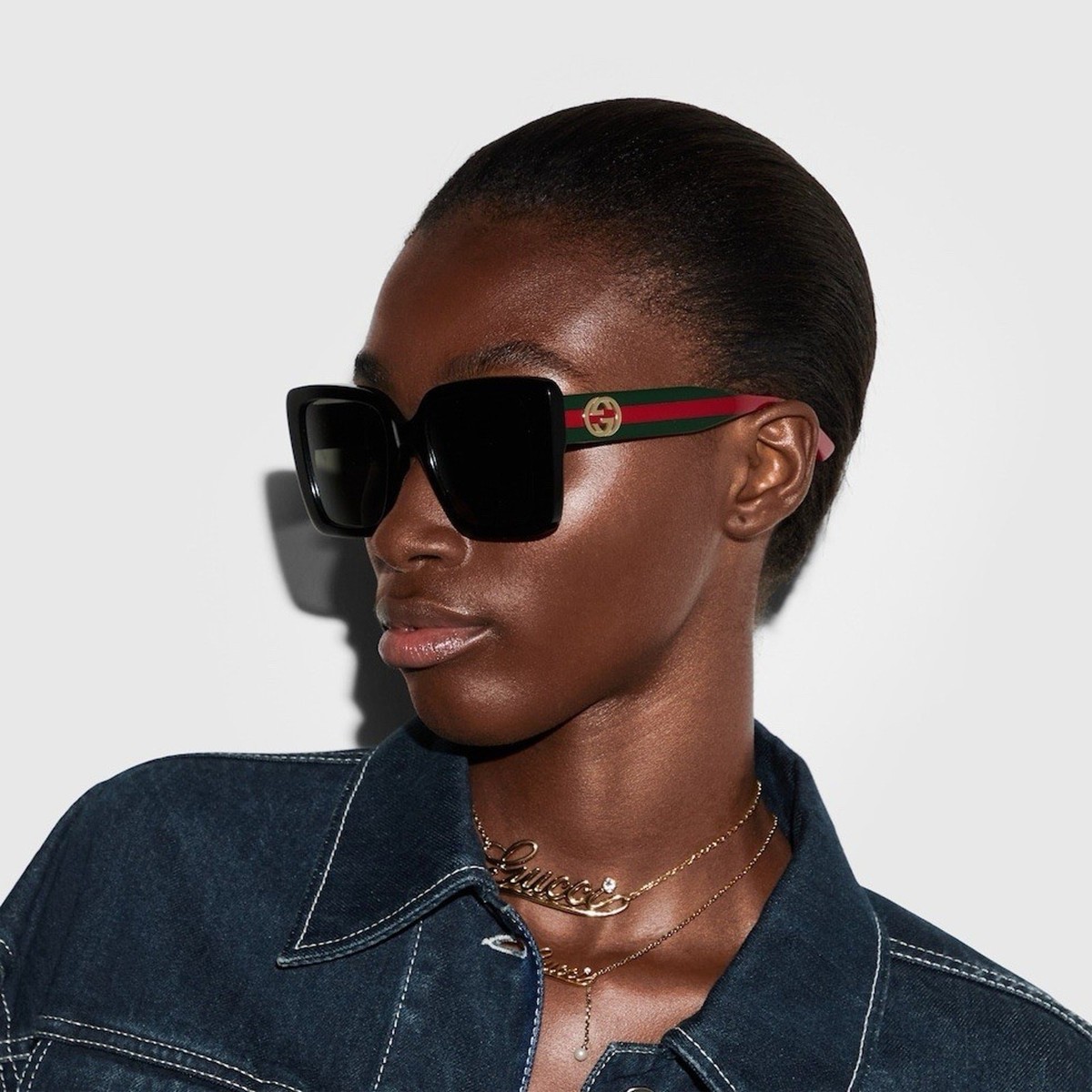 Gucci GG1861S-004 Black, blue & red square Ladies Sunglasses Gucci GG1861S-004 Black, blue & red square Ladies Sunglasses main image 4