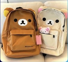 Kawaii Rilakkuma Bear Backpack Large Capacity Anime Student School Bag Shoulder