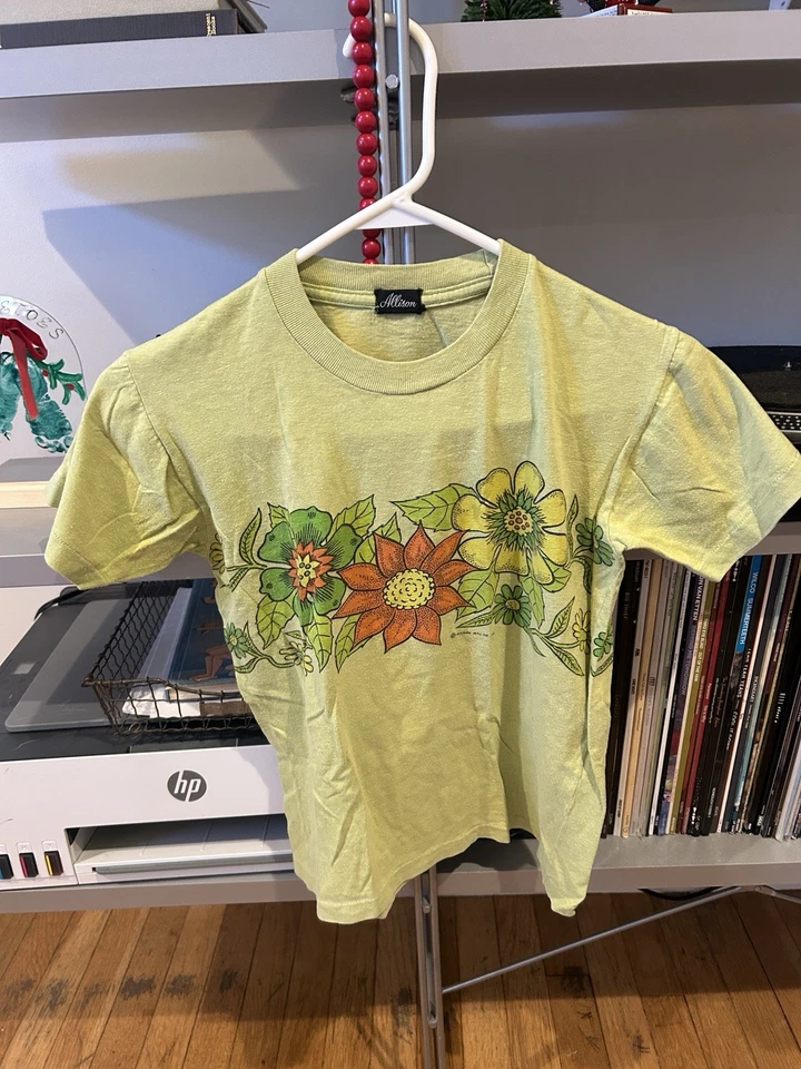 VINTAGE 60s Allison MFG CO. INC All Over Print Flower Shirt - Image 4 of 4