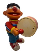 Vintage ILCO Sesame Street Wind Up Drummer Ernie