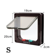 Pet Door Locking Small Medium Large Dog Cat Flap Magnetic White Frame 4 Way