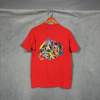 Vintage X-Men Marvel Comics t shirt Mens Size Small Red Wolverine RARE 90's