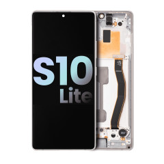 Écran OLED pour Samsung S10 Lite avec châssis blanc idéal pour vidéos et streaming