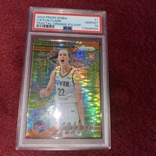 2024 Panini Prizm WNBA - Fractal Caitlin Clark #1 Orange Pulsar Prizm /75 (RC)