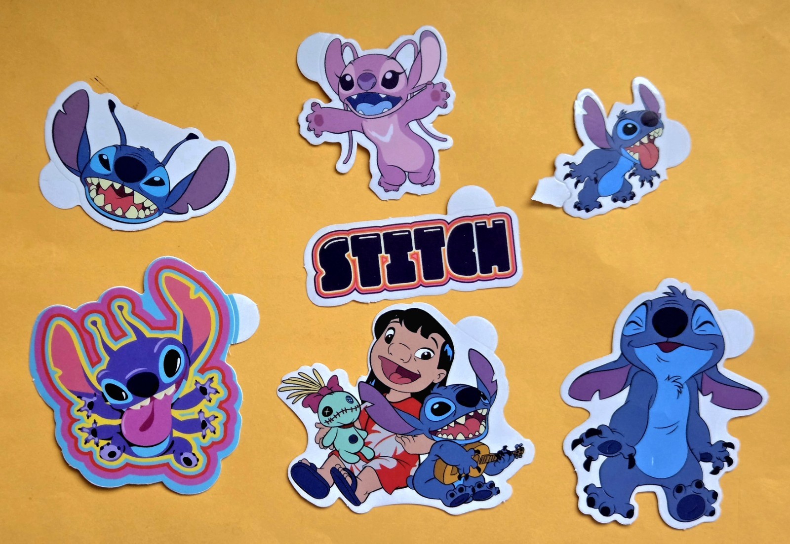 STITCH Waterproof Vinyl Stickers for Water Bottles, Luggage,