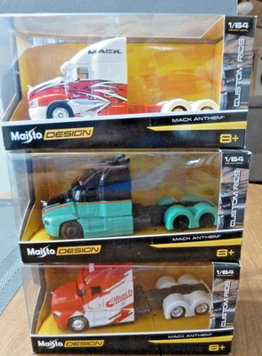 (3 MODEL CHOICES)-MAISTO DESIGN MACK ANTHEM CUSTOM RIGS 1:64(E)