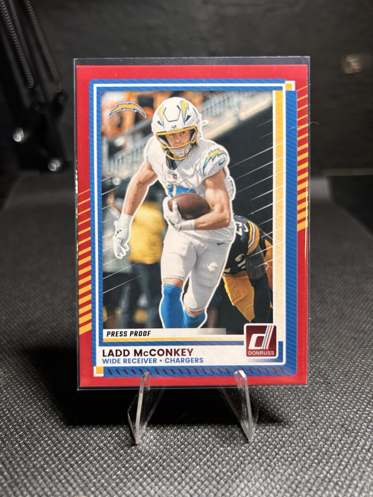 2024-25 Panini Donruss Ladd McConkey Rated Rookie Red Press Proof