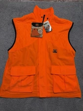 Mad Dog Gear By STEARNS XL Hunting Vest Blaze Orange Zip Up/Button Vest NWT