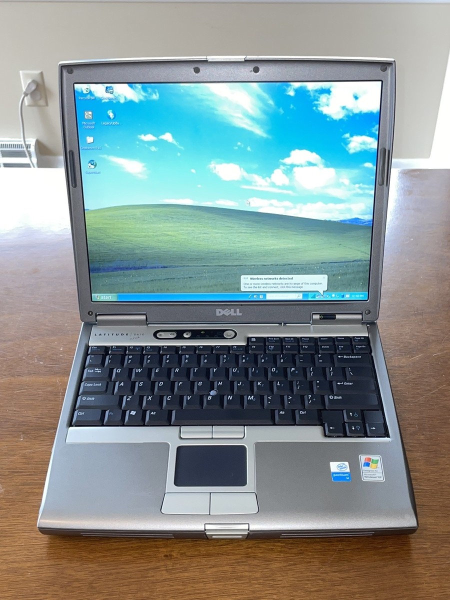 Dell Latitude D610 Windows XP Laptop with 128gb SSD, batt, chrg