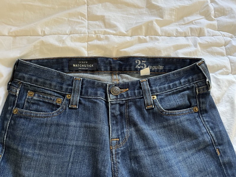 J.Crew Women's Dark Blue Straight-Leg Matchstick Jeans Size 25