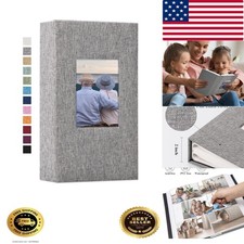 Photo Album 4x6 with 300 Pockets Fabric Linen Cover Photo Book Slip-in Pictur...