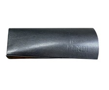 Authentic Fendi Black Twist Hard Faux Leather Sunglasses Eyeglasses Case